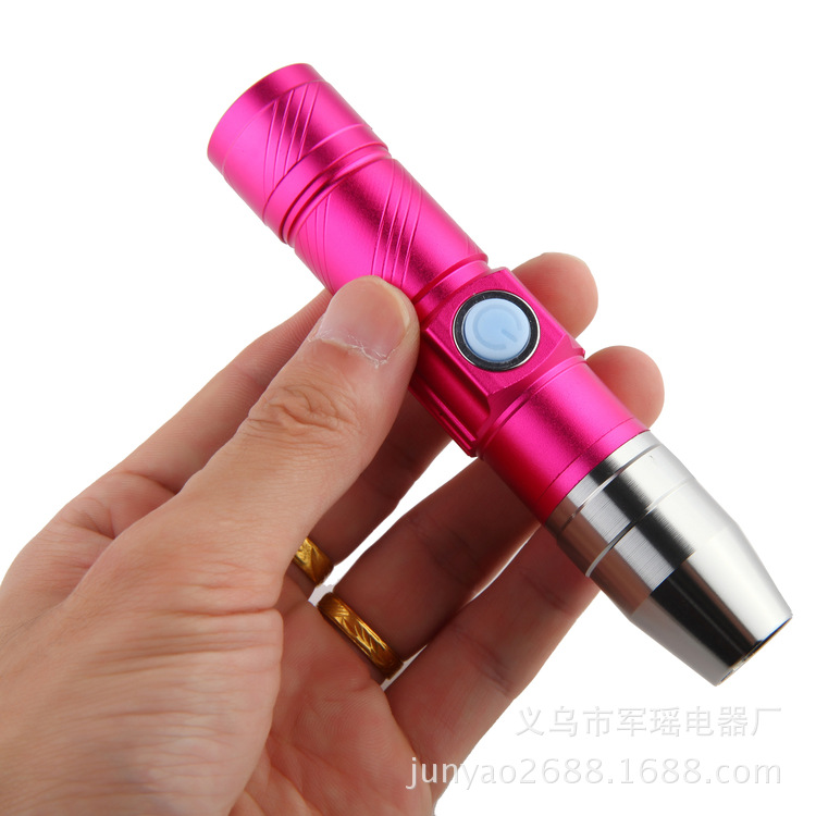 Agente fluorescente detección pluma luz 365 recargable luz púrpura linterna detector de dinero máscara cosmética máscara luz púrpura