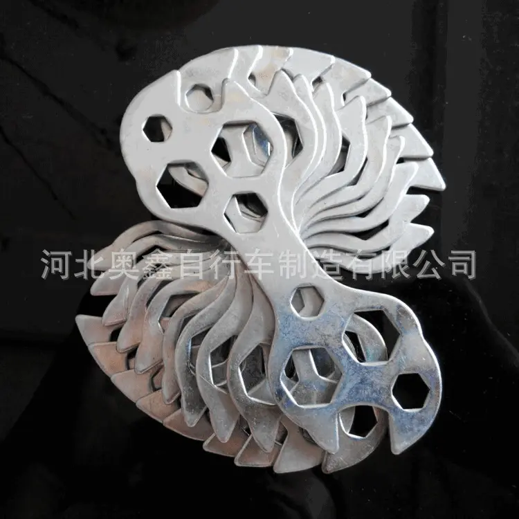 厂家批发花片扳手多孔梅花山地车自行车维修随车工具两头镀锌