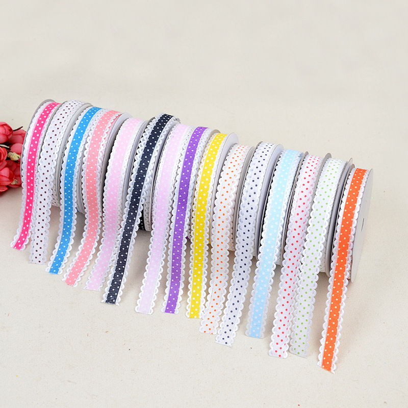 New Three-Point Embossed Nail Edge Webbing Wholesale Bags and Clothing Accessories Yarn Ribbon Cake Gift Box Ribbon New Three-Point Embossed Nail Edge Webbing Wholesale Bags and Clothing Accessories Yarn Ribbon Cake Gift Box Ribbon