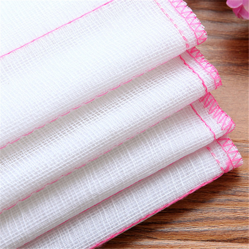 Factory Sales Kitchen Fiber Absorbent Non-Stick Oil Cotton Gauze Dishcloth Cleaning Rag Dish Towel Bulk Scouring Pad Wholesale