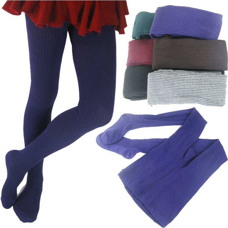 European and American Autumn and Winter Double-Needle Striped Socks and Leggings, Hot Selling Seamless One-Piece Warm Pants Wholesale