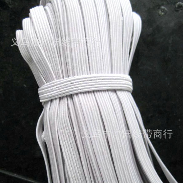 100米扁单层加厚床笠帐篷黑白走马松紧带 高弹力加厚硬乳胶松紧带