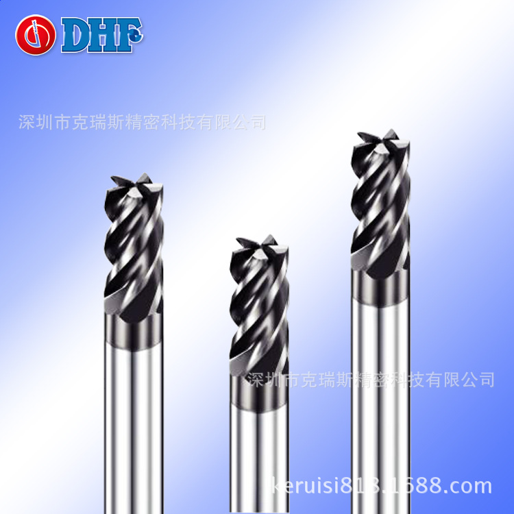 德信发DHF铣刀UPW 5刃涂层平底铣刀钛合金专用高效能刀具