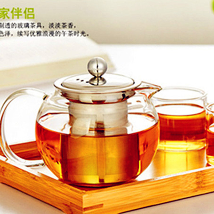 Tetera de Vidrio con Filtro de Acero Inoxidable y Separación de Té y Agua image 3