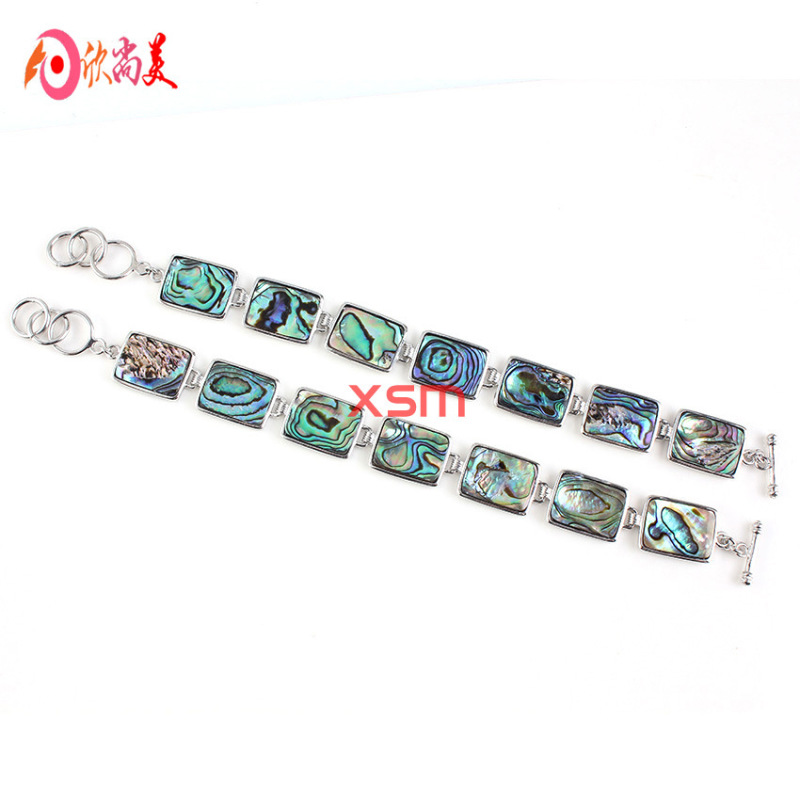 Xinshangmei Natural Abalone Shell Bracelet, Fashionable Ol Style for Men and Women, Bohemian Style Bracelet