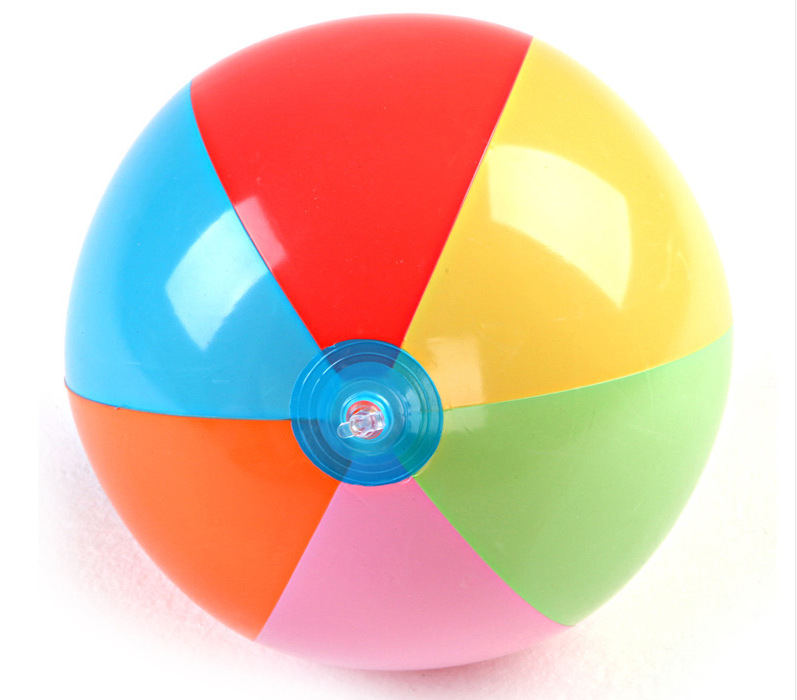 Bola de dibujos animados directa de fábrica seis piezas bola colorida sandía smiley PVC juguete inflable pelota de playa