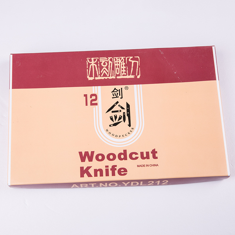 SKS7 Beech 12-piece cuchillo de talla de madera herramienta japonesa cuchillo de talla arte cuchillo de talla caja de papel