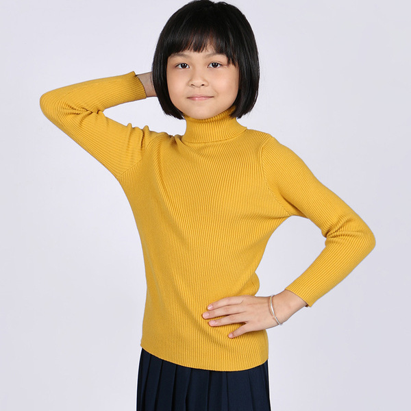 Solid color demi-season knitted multicoloured children's keep warm…