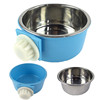 Stainless steel suspension dog bowl cat bowl can be fixed cage stainless steel pet bowl can be removed for easy cleaning bowl