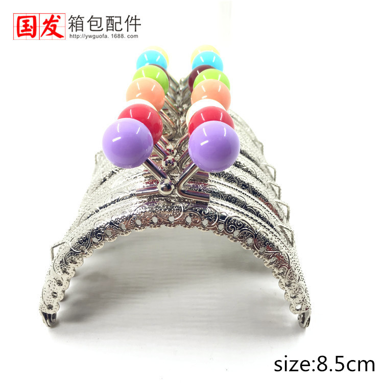 Oferta especial 23 agujeros binaural 8,5 CM semicircular de encaje en relieve boca de caramelo oro [plata] cabeza de cuentas de 14MM