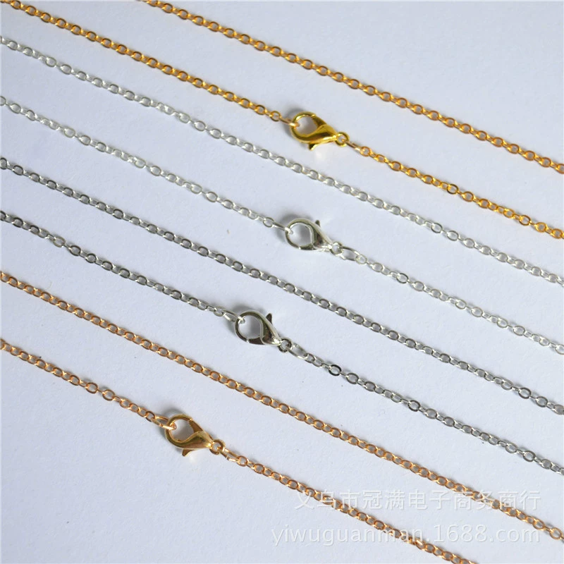 Серебряный кулон, цепь, золото и серебро, 45см, 3.5мм