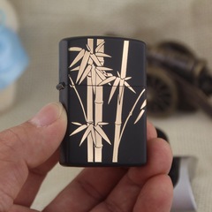首領CF0466HJ竹石 原裝銅殼高檔煤油打火機 三面加工