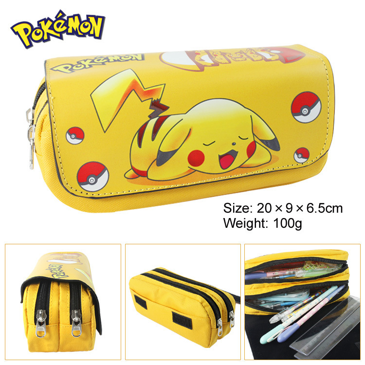 Pikachu Pet Cartoon Stationery Box Game Bag Wallet Large Capacity Double Layer Zipper Pencil Bag Wallet Stationery Pikachu Pet Cartoon Stationery Box Game Bag Wallet Large Capacity Double Layer Zipper Pencil Bag Wallet Stationery