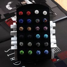 厂家香巴拉满钻球耳钉 软陶陶泥球耳饰钢针地摊夜市热卖