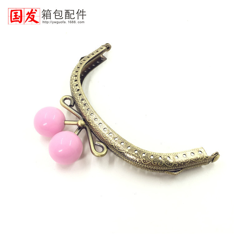 12.5CM arco en relieve de borde plano enrollamiento de caramelo boca de oro cabeza de perlas 24 colores opcionales 0223-24GT