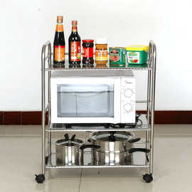 厂家供应多层置物架厨房置物架不锈钢置物架饭店菜架微波炉架