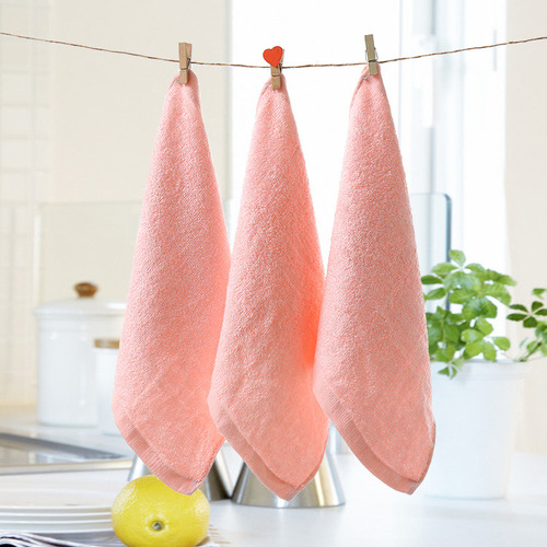 Bamboo fiber small square towel kindergarten small towel absorbent children's handkerchief baby face towel mouth towel wholesale factory