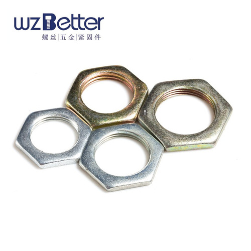 Fine-pitch flat nut hexagonal thin nut flat fine-pitch thin nut stamped nut GB808 stamped part M6 M8 M10