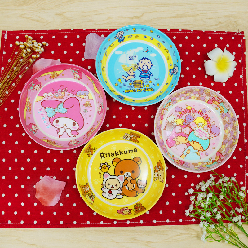 Cute cartoon melamine cute breakfast plate creative children's tableware 5-inch disc melamine daily necessities