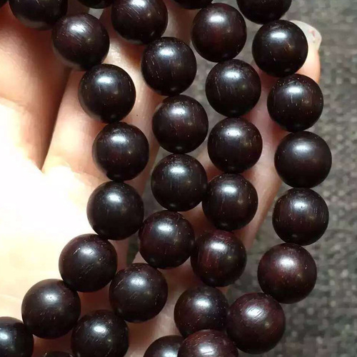 Da Zhi Tan Indian Rosewood, Aged Material, 108-Count Bodhisattva Beads, High Density, Oily, Fine Brown Eyes