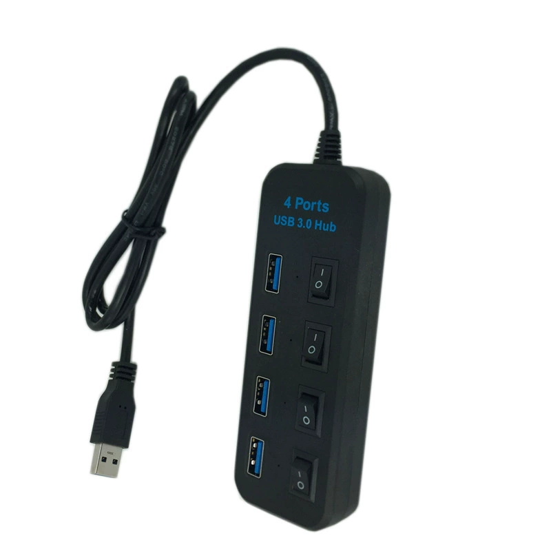 Производитель напрямую продает USB3.0-хаб хаб один задержка четыре больше удлинительный док-станция 4 порт независимый переключатель кнопка разделение устройство