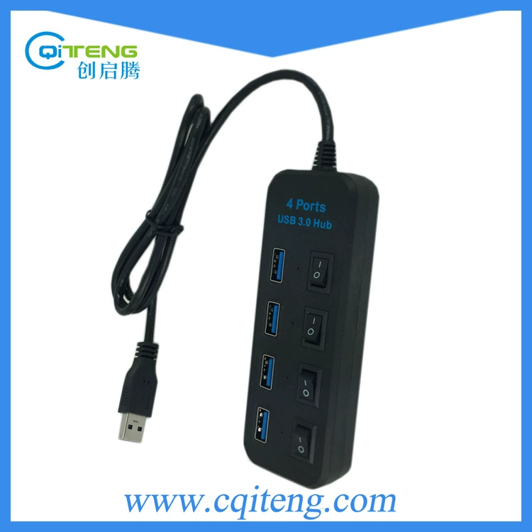 Производитель напрямую продает USB3.0-хаб хаб один задержка четыре больше удлинительный док-станция 4 порт независимый переключатель кнопка разделение устройство