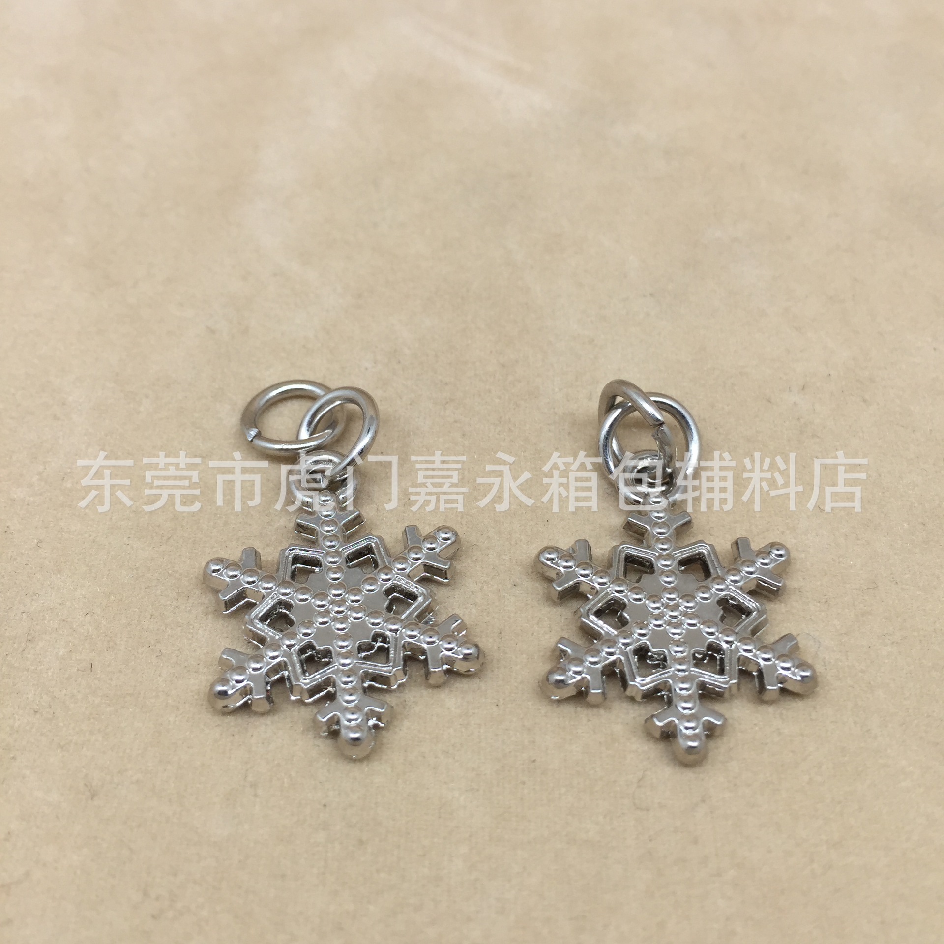 厂家直销 雪花拉片特殊拉链牌环保加厚浅金玫瑰金箱包手袋拉片