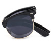 Fashionable retro metal sunglasses, classic foldable glasses suitable for men and women