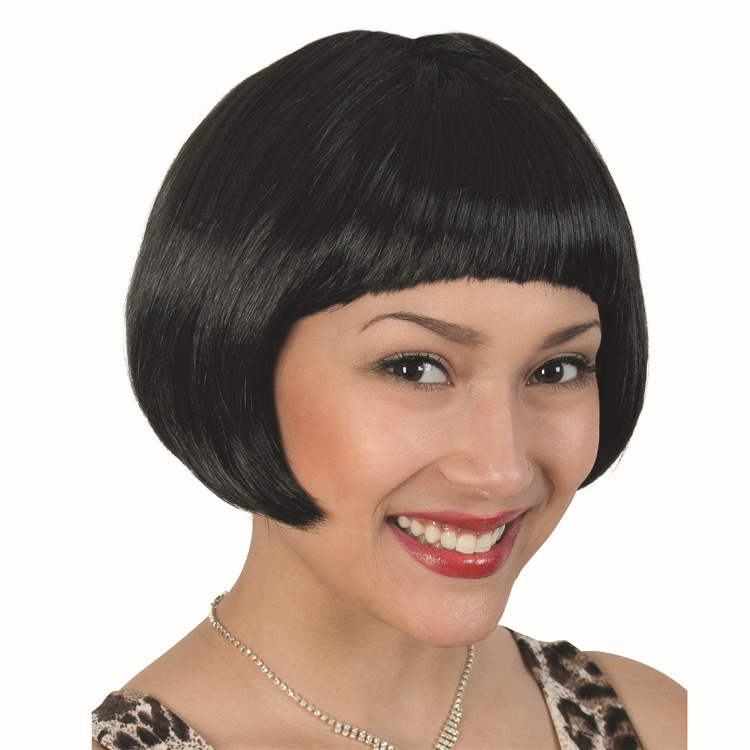 Factory Direct Sales Aliexpress Cos Fashion Bobo Head Wig Set Cosplay Wig Short Straight Wig Super Low Price