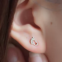 Cute fashionable earrings, silver 925 sample