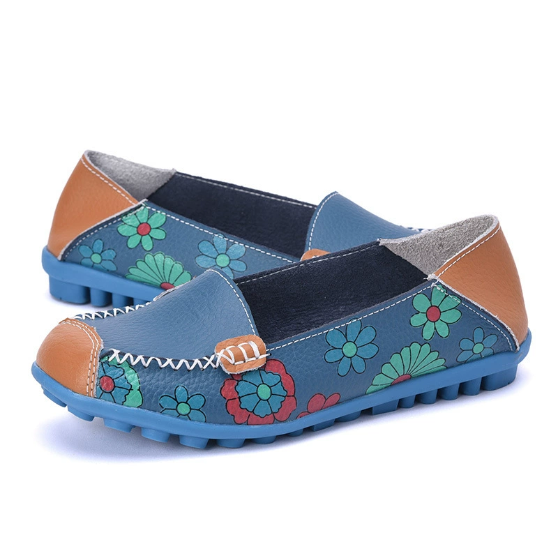 Comfortable shoes for leisure for mother, footwear for leather shoes, 2021 collection