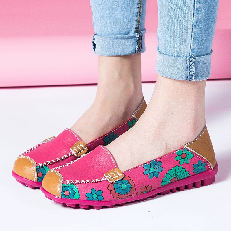 Comfortable shoes for leisure for mother, footwear for leather shoes, 2021 collection