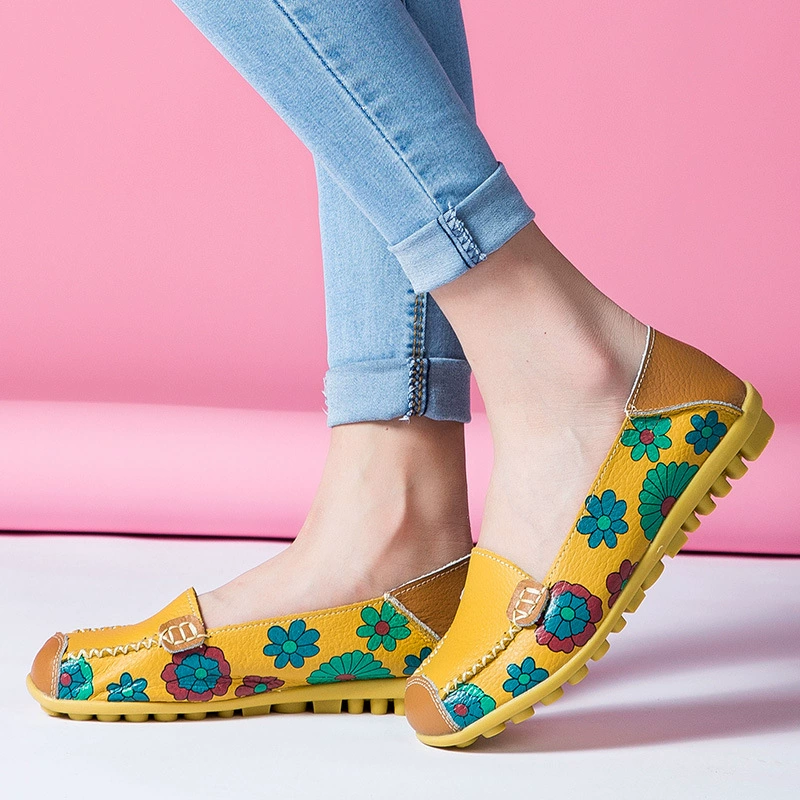 Comfortable shoes for leisure for mother, footwear for leather shoes, 2021 collection