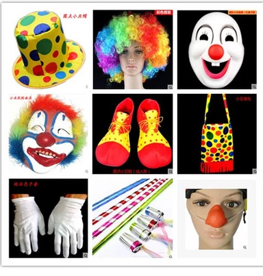 Удобная обувь, маска, масляная краска, парик, шапка, рюкзак, небольшая сумка, волшебный воздушный шар