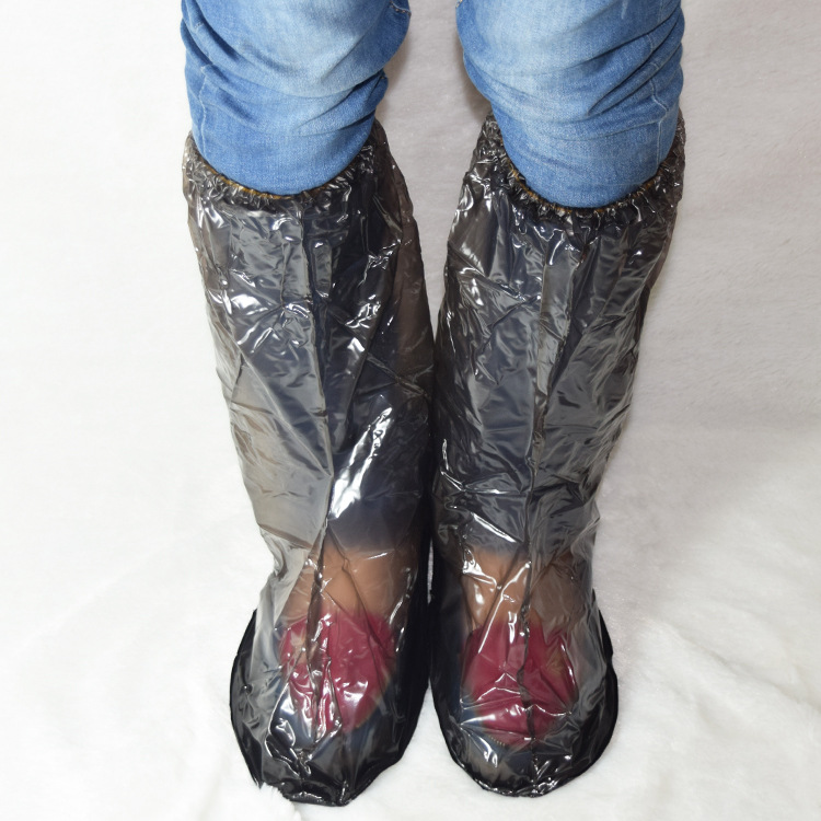 旅游防滑防护鞋套薄款中筒雨靴防雨防水一次性pvc畜牧业鞋套批发