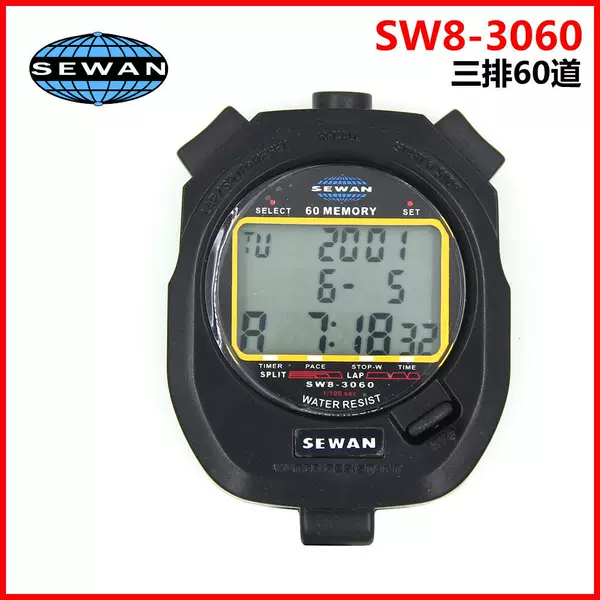 Shiyun Stopwatch SW8-3060 Three Rows of 60 1/100 Seconds Countdown Timer Running Track and Field Sports Referee Table