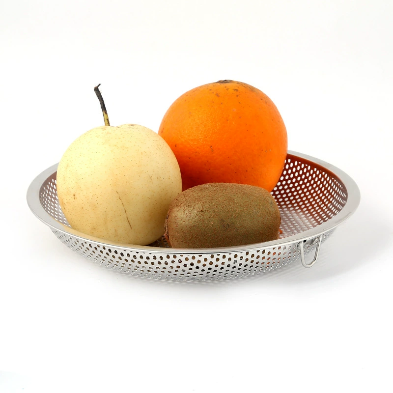 Factory direct supply of magnetic stainless steel multi -use candy plate thick -dense hole water fruit plate Creative exquisite fruits and vegetable dishes