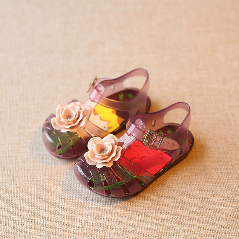 2022 новый летний бренд mini sed Prince Цветы для детей Баотоу Корейские детские сандалии для девочек желе обувь
