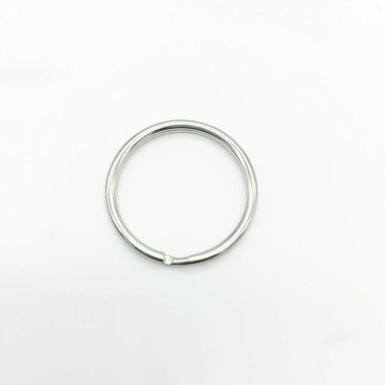 Производитель поставляет хорошее качество металла гальванизированный никель цвет брелок для ключей кольцо 25 мм диафрагма двойной ключ X20