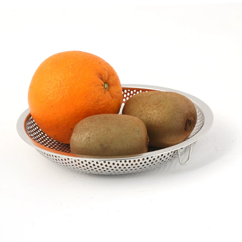 Factory direct supply of magnetic stainless steel multi -use candy plate thick -dense hole water fruit plate Creative exquisite fruits and vegetable dishes