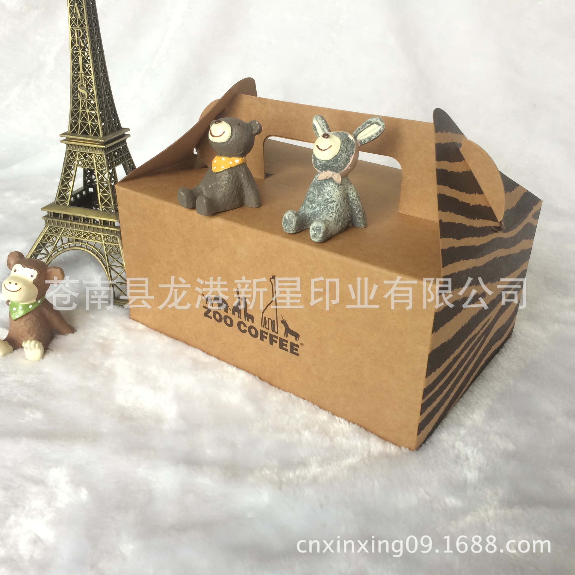 厂家生产烘培甜点小纸盒 咖啡店打包纸盒 牛皮纸食品包装盒