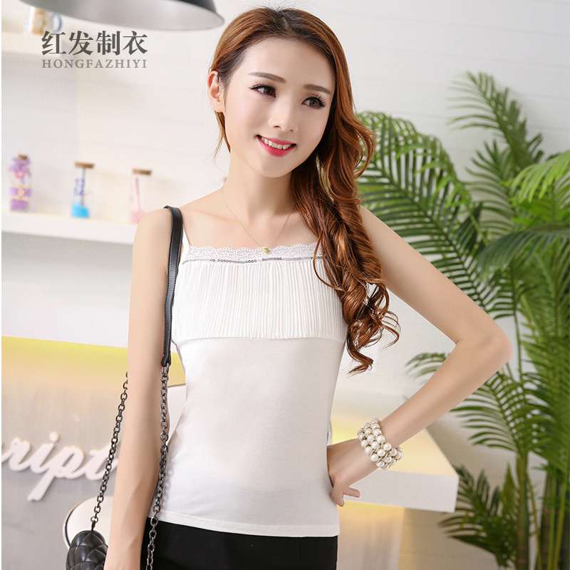 2026 New Solid Color Modal Fashion Top Korean Style Camisole Women's Base Layer Professional Wear Small Suit