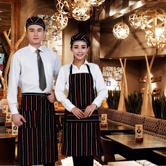 Factory Wholesale Striped Cake Western Restaurant Coffee Shop Waiter Adult Advertorial Apron Half Apron