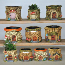 新款卡通花盆批发 迷你多肉花盆 园艺绿化植物自动吸水花盆QT368