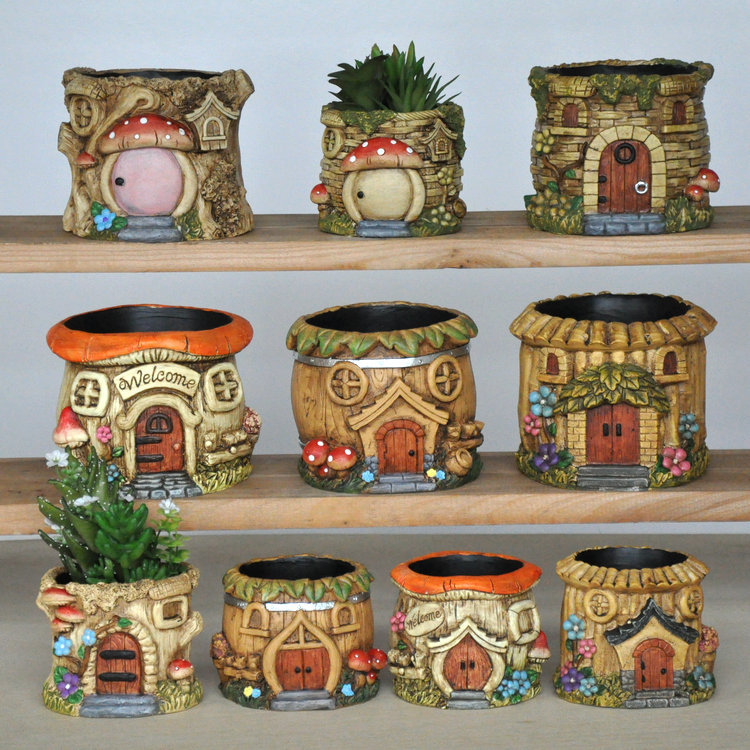 New Cartoon Wholesale, Mini Succulent Pots, Self-watering Flower Pots For Gardening And Landscaping QT368_voghion.com