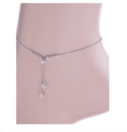 Catena corpo con nappe in strass a goccia per donna in argento_voghion.com