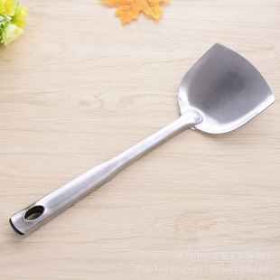 Factory Direct supply 1cm extra thick stainless steel square handle shovel cooking shovel household cooking shovel 2 yuan shop promotion price cooking