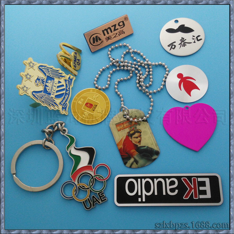 批花拉丝腐蚀不锈钢金属烤漆标牌五金logo 电镀锌合金铭牌标