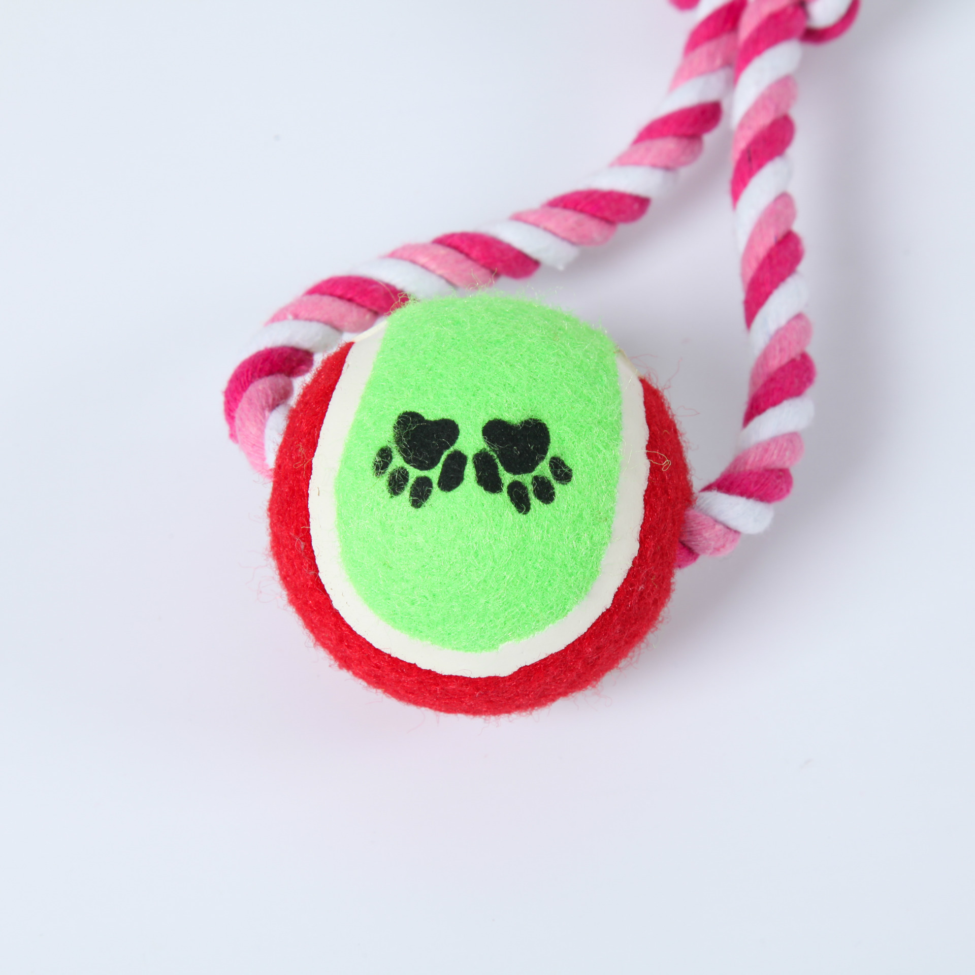 Cuerda de perro Nudo de juguete Cinturón de tenis Cuerda de algodón Juguete Bola molar para perros Limpieza de dientes Shiba Inu auto-aburrido Mascotas transfronterizas