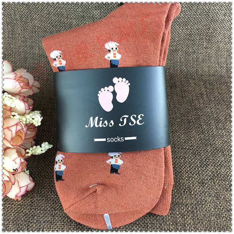 袜子腰封 羊毛袜丝巾 围巾包装卡纸 免费设计加印二维码LOGO印刷